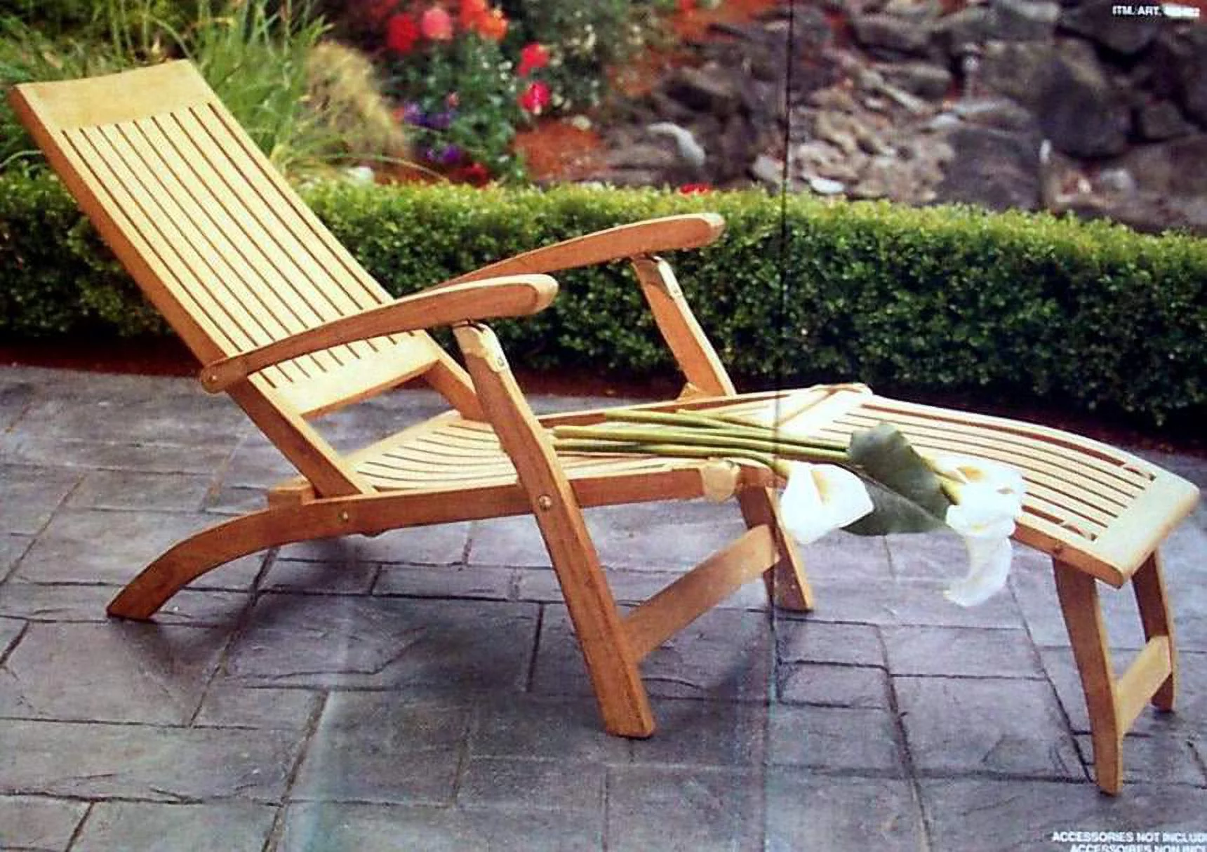 WholesaleTeak Outdoor Patio Grade-A Teak Wood Multi Position Steamer Lounger Chair Wood - Furniture only #WMCHST