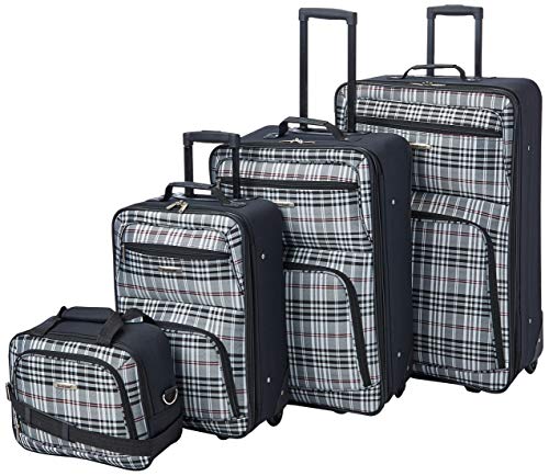 Rockland Fashion Expandable Softside Upright Luggage Set, Charcoal, 2-Piece (14/19)