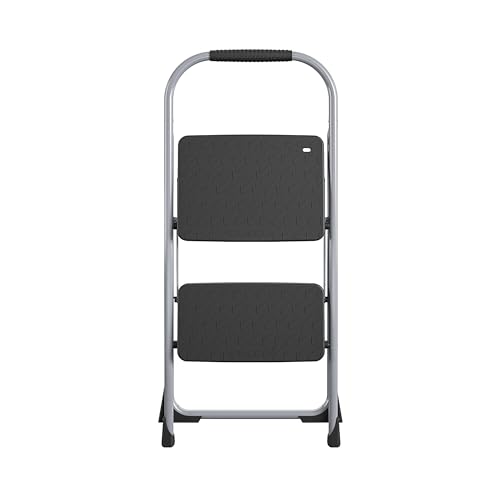 COSCO 2-Step Big Step, Steel Step Stool, Gray