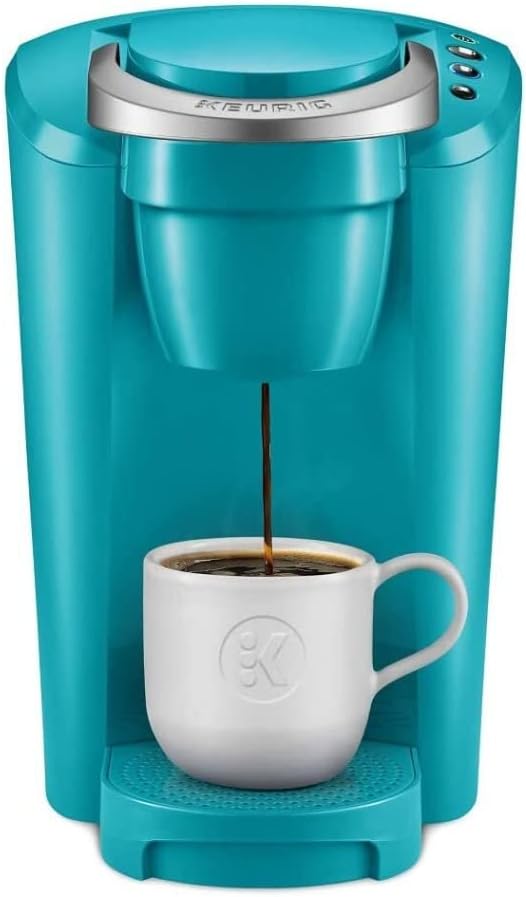 K-Compact Single-Serve K-Cup Pod Coffee Maker, 36 ounces, Turquoise