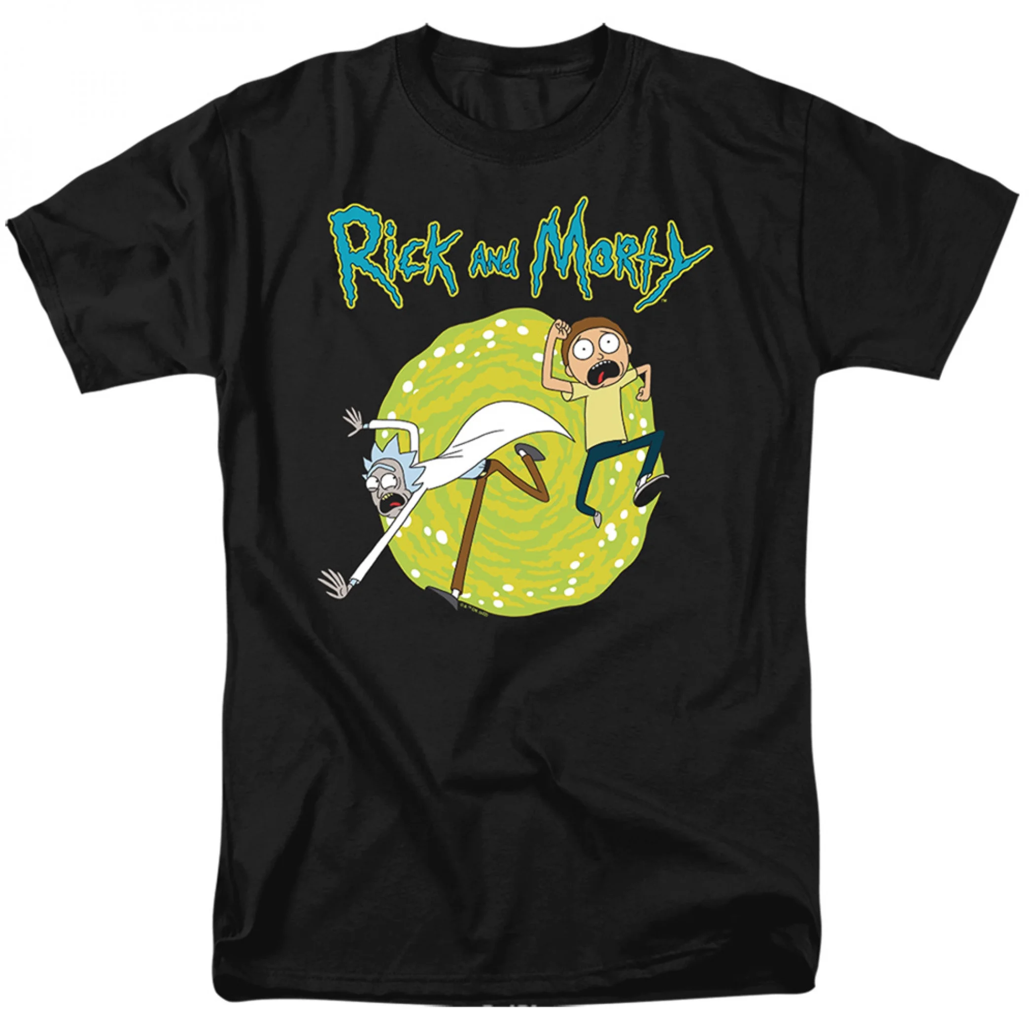 Rick And Morty Through The Portal T-Shirt-Large