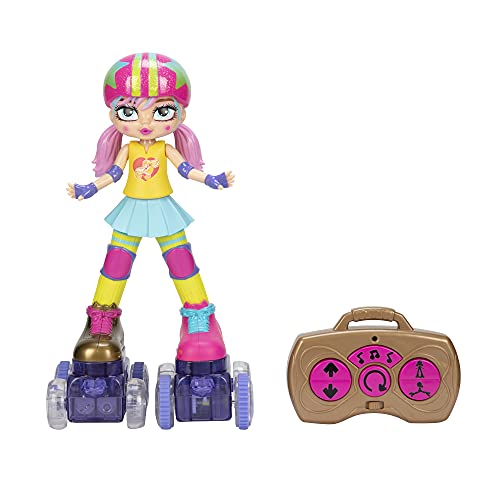 JAKKS Pacific Rock N Rollerskate Doll Rainbow Riley Light Up Remote Control Rollerskating Doll - Plays Music and Skates!, 10