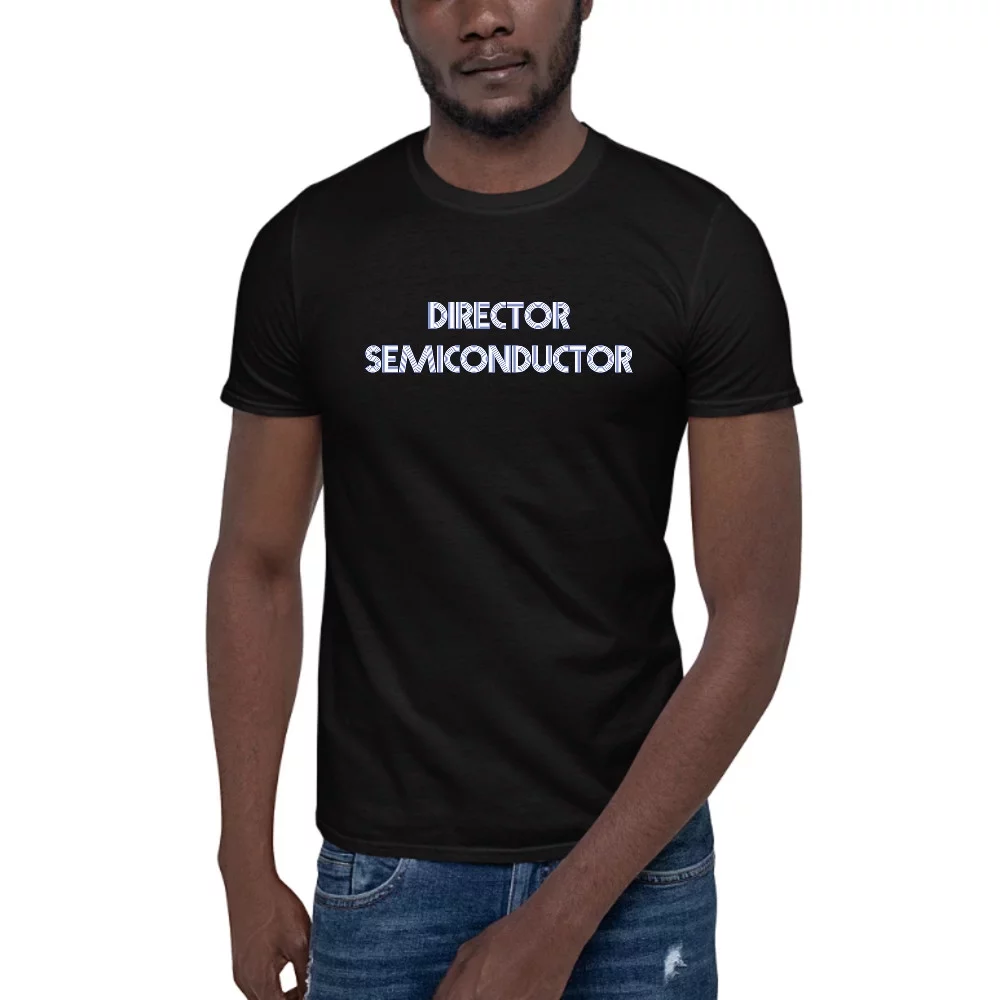 L Director Semiconductor Retro Style Short Sleeve Cotton T-Shirt By Undefined Gifts