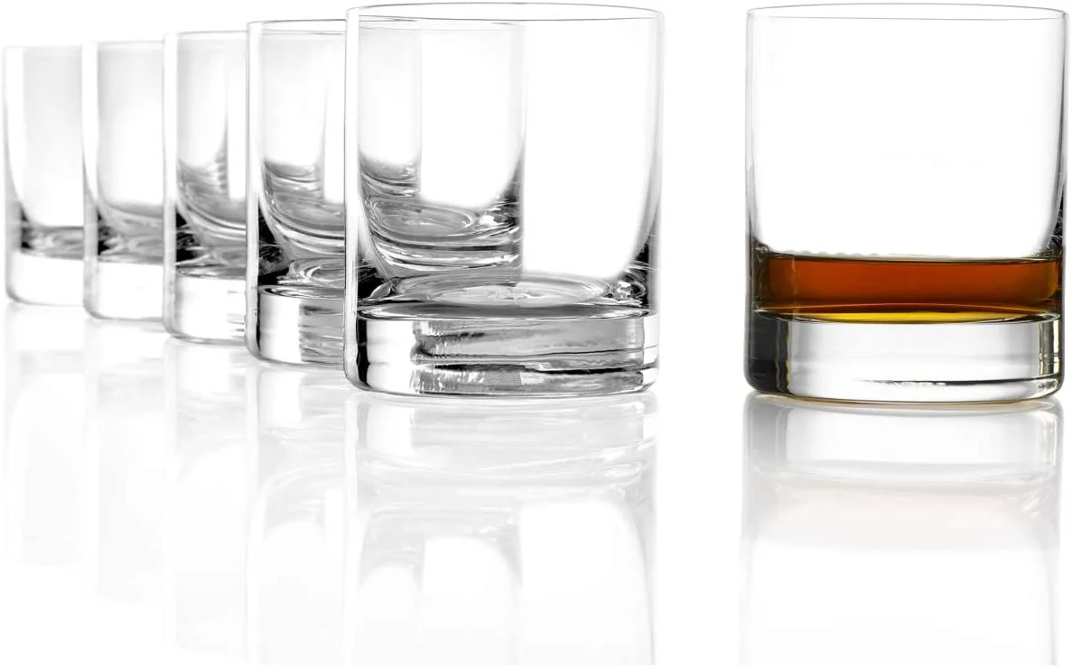 New York Bar German Made Crystal DOF Glass, Set Of 6