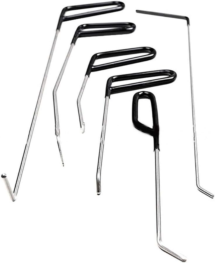 ihreesy Paintless Dent Repair Rod Tool Kit,6PCS Car Paintless Dent Removal Repair Rods Tool Hail Removal Dent Puller Tool Paintless Dent Repair