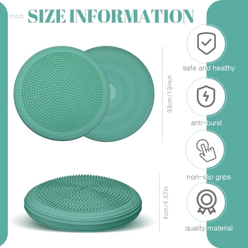 8 Pcs Wiggle Seat for Sensory Kids Inflated Wobble Cushion Sensory Seat Flexible Seating for Classroom, Balance Disc with Needle Pump Wobble Cushion for Kids Children