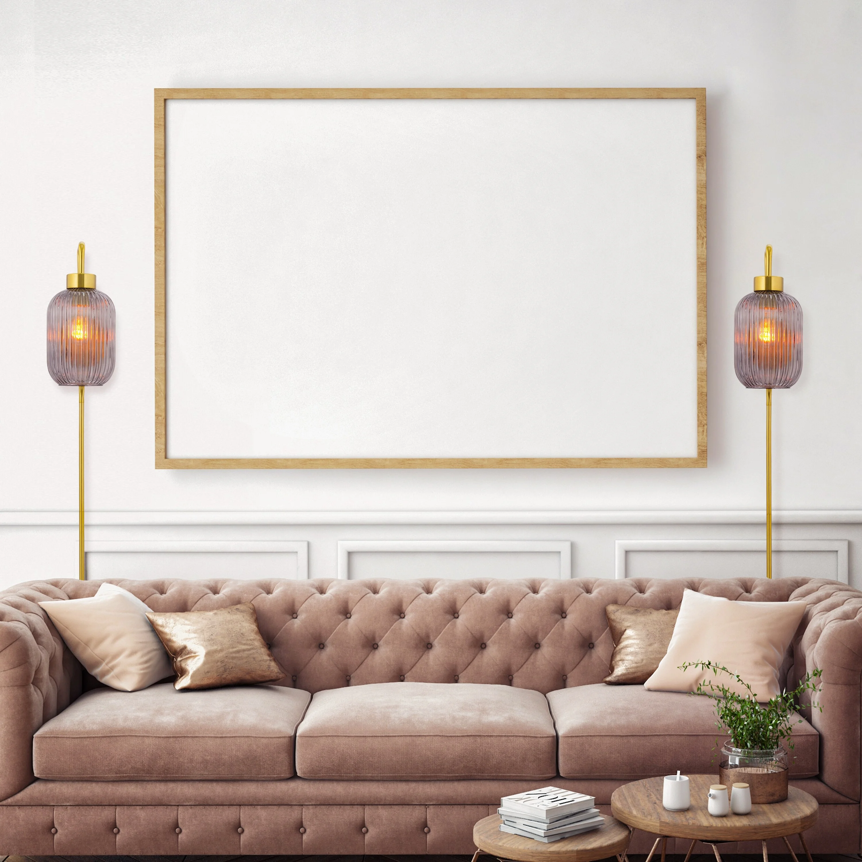 River of Goods Adrienne  Smoky Purple Glass and Metal Retro Wall Sconce - 5.375