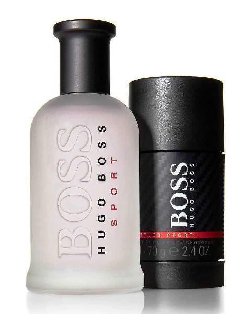 Boss Bottled Sport by Hugo Boss for Men - 2 Pc Gift Set 3.3oz EDT Spray, 2.4oz Deodorant Stick