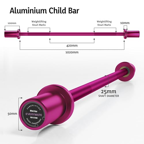 5LB Mini Barbell Bar for Beginner Women & Kids - Total Body Workout Weighted Bar with Resistance Band, for Strength Training