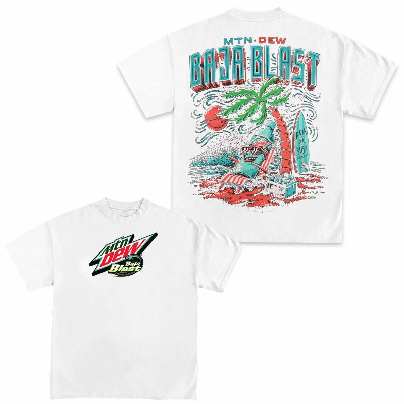 Mountain Deew Baja Blast Chill On The Beach 2-sided T-Shirt, Us Culture Drinking Graphic Tees, Summer Outfit Ideas Womenswear Men Casual, tiktokshopspringglowup Mountain Deew Baja Blast Chill On The Beach 2-sided T-Shirt, Us Culture Drinking Graphic Tees, Summer Outfit Ideas Womenswear Men Casual, tiktokshopspringglowup