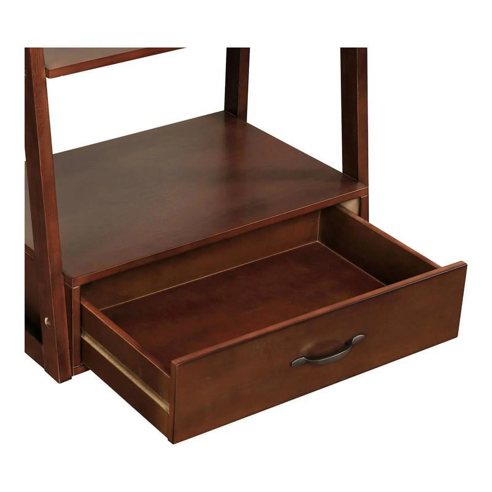 Bowery Hill Transitional Wood 1-Drawer Bookcase in Cherry Finish