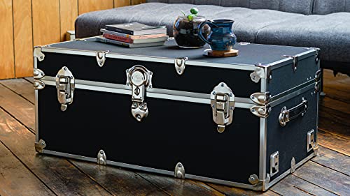 Rhino Trunk & Case XXL Leather Embossed Vinyl Trunk, College, Home & Office Storage 36