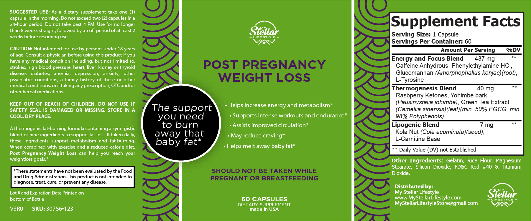 2 Pack Post Pregnancy Helper-60 Capsules x2