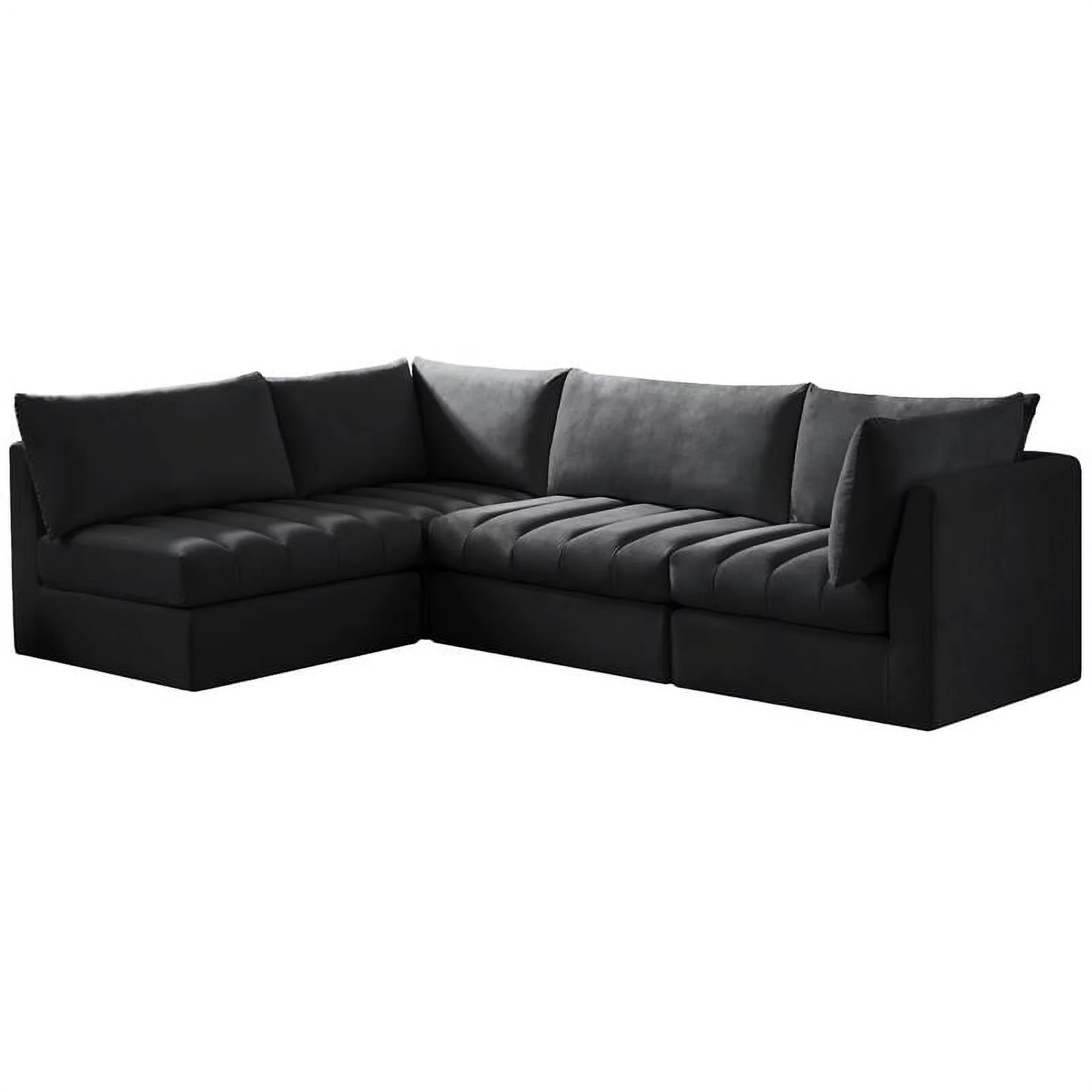 Meridian Furniture Jacob Black Velvet Modular Sectional