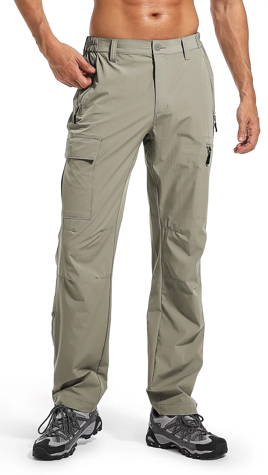 Moosehill Men's Hiking Cargo Pants Lightweight Quick Dry Waterproof Fishing Pants for Tactical Outdoor Hunting Camping