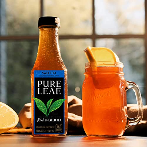 Pure Leaf Iced Tea, Zero Sugar Sweet Tea, 18.5 Fl Oz Bottles (Pack of 12)