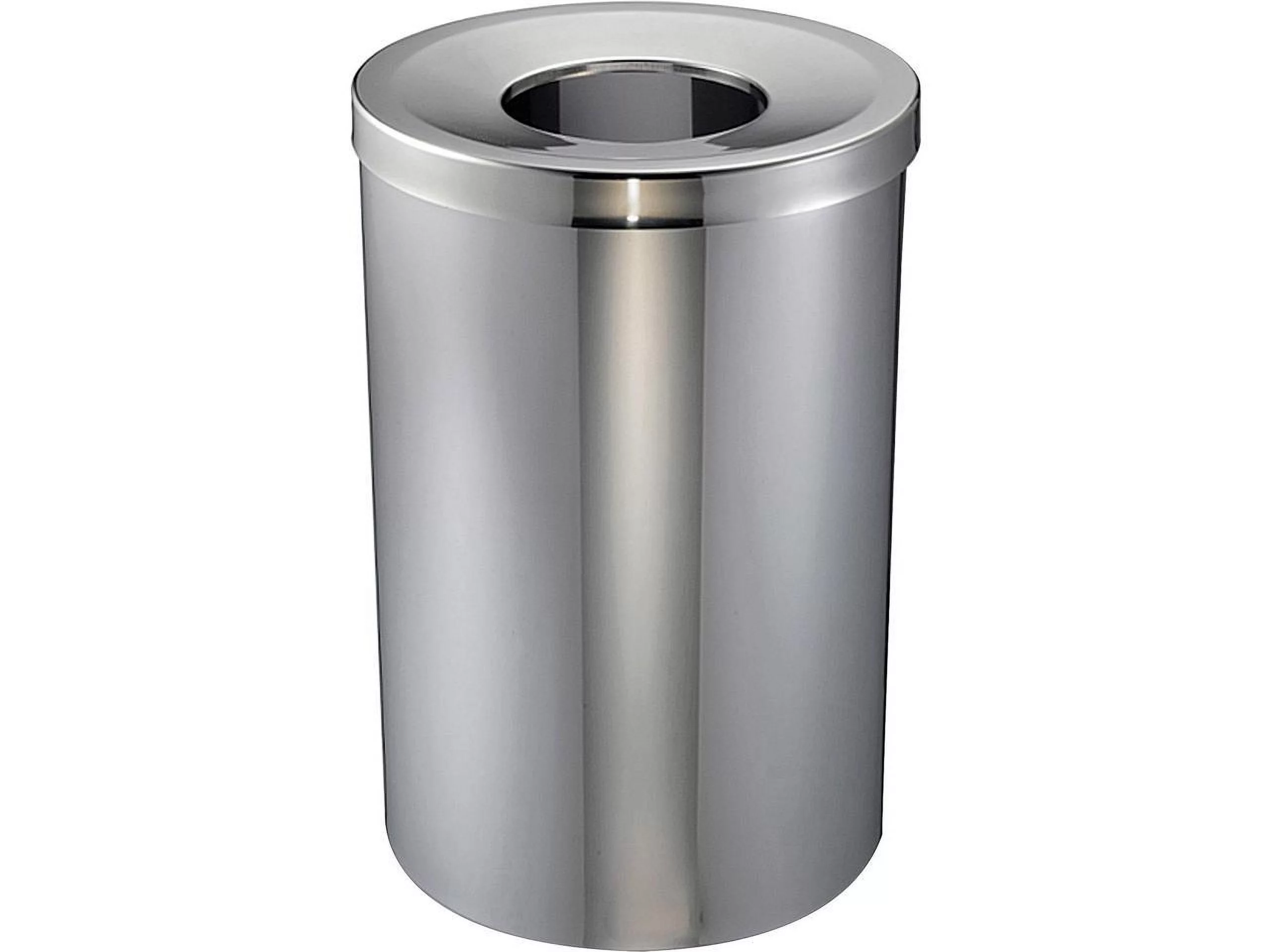 Genuine Joe Wast Receptacle Open-Mouth 30 Gal. Stainless Steel 58895