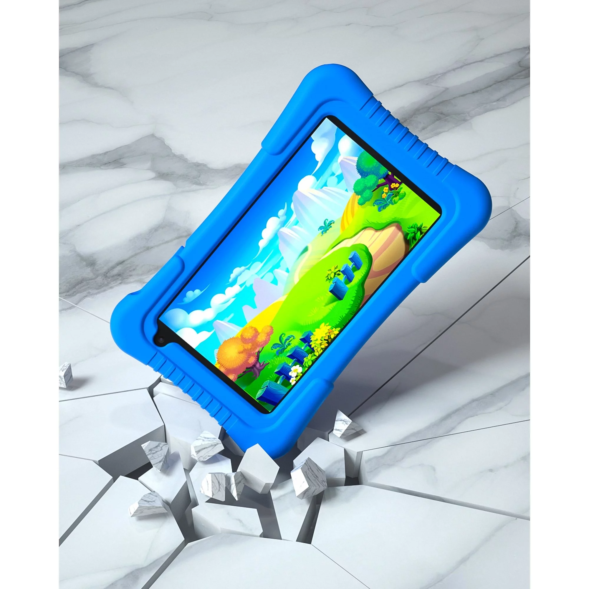 Newest 2024 Kids Tablet, 10 inch Android 13 Tablet for Kids, 8GB+64GB/512GB Tablet with Shockproof Case, 2.4G/5G Wi-Fi, 6000mAh,Google Kids Space Parental Control, IPS Touch Screen Dual Camera, Games