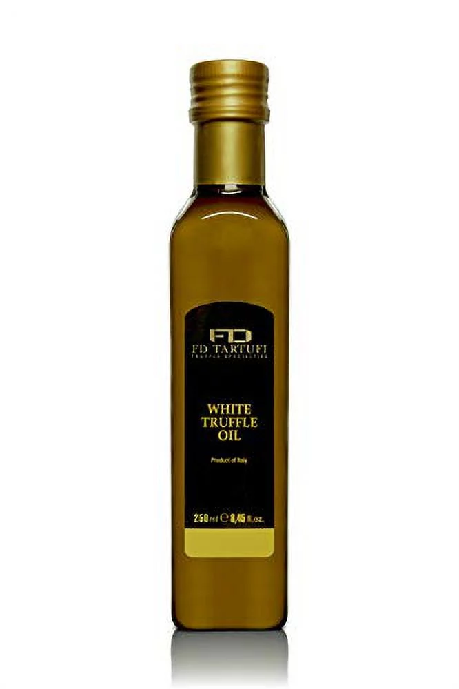 White  Oil 250 Ml (8.45Fl Oz) Gourmet Food Seasoning | Dressing - Made In Italy | Extra Olive Oil | Kosher | Vegetarian - Non Gmo