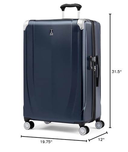 Travelpro Pathways 3 Hardside Expandable Luggage, 8 Spinner Wheels, Lightweight Hard Shell Suitcase, Carry On 21 Inch, Black Knight