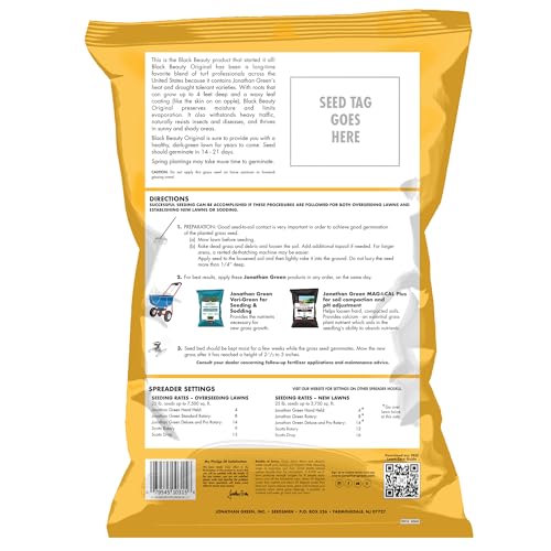 Jonathan Green 10315 Black Beauty Grass Seed Mix, 25-Pound
