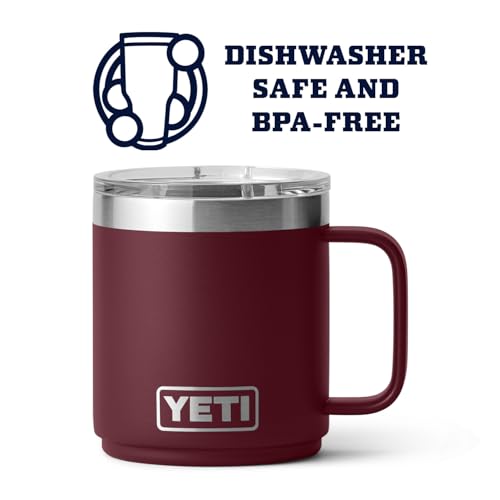 YETI Rambler 10 oz Stackable Mug, Vacuum Insulated, Stainless Steel with MagSlider Lid, Stainless