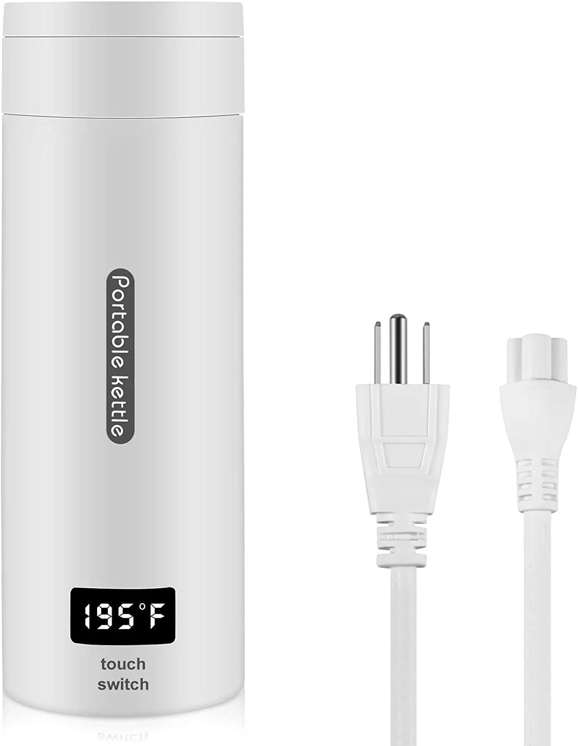 2Z Travel Portable Electric Kettle, 380ML Small Mini Coffee Tea Kettle, One Cup Hot Water Maker with Auto Shut-Off, 304 Stainless Fast Water Boiler with four-speed temperature adjustment