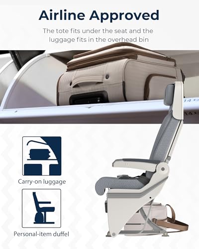 BAGSMART Carry-On Luggage Airline Approved, 20 inch Expandable Suitcase with Duffel bag, Softside Lightweight Suitcases with Spinner Wheels, Durable Travel Luggage, Carry-On Gray