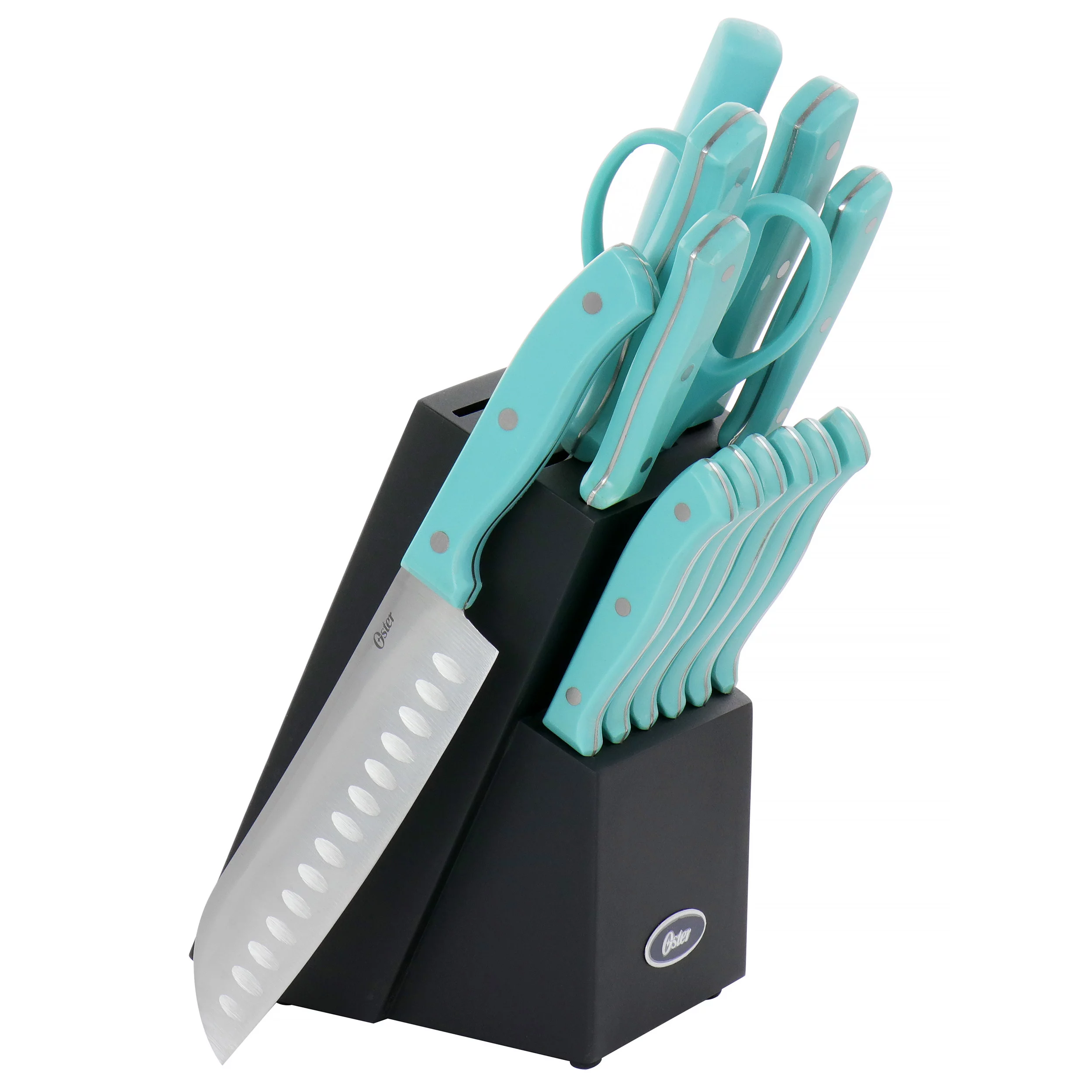 Evansville 14 Piece Stainless Steel Cutlery Set in Light Blue