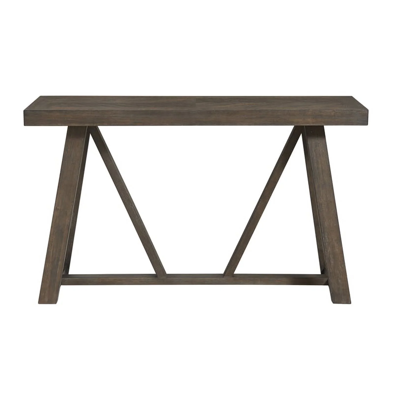 Intercon Furniture Modern Wood Sofa Table in Reclaimed Chevron Gray