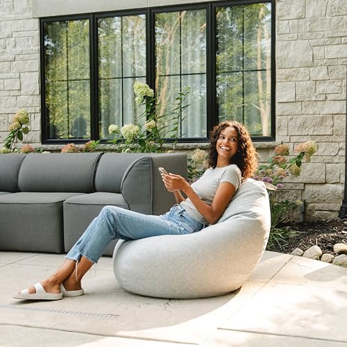 Big Joe Tuffet Weatherproof Bean Bag Chair, Paprika Bella Sunmax, Durable Weather Resistant Fabric, 2.5 feet Teardrop