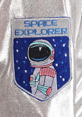 Adult Astronaut Costume Dress, Intergalactic Space Suit, Metallic Cosmic Halloween Costume