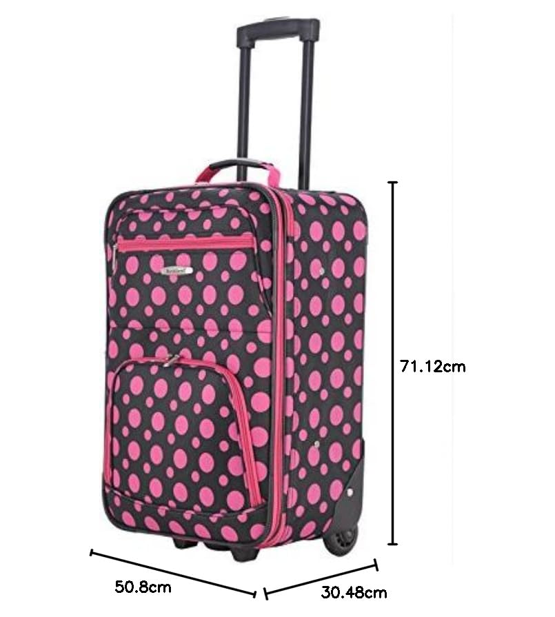 Rockland Fashion Softside Upright Luggage Set, Beach
