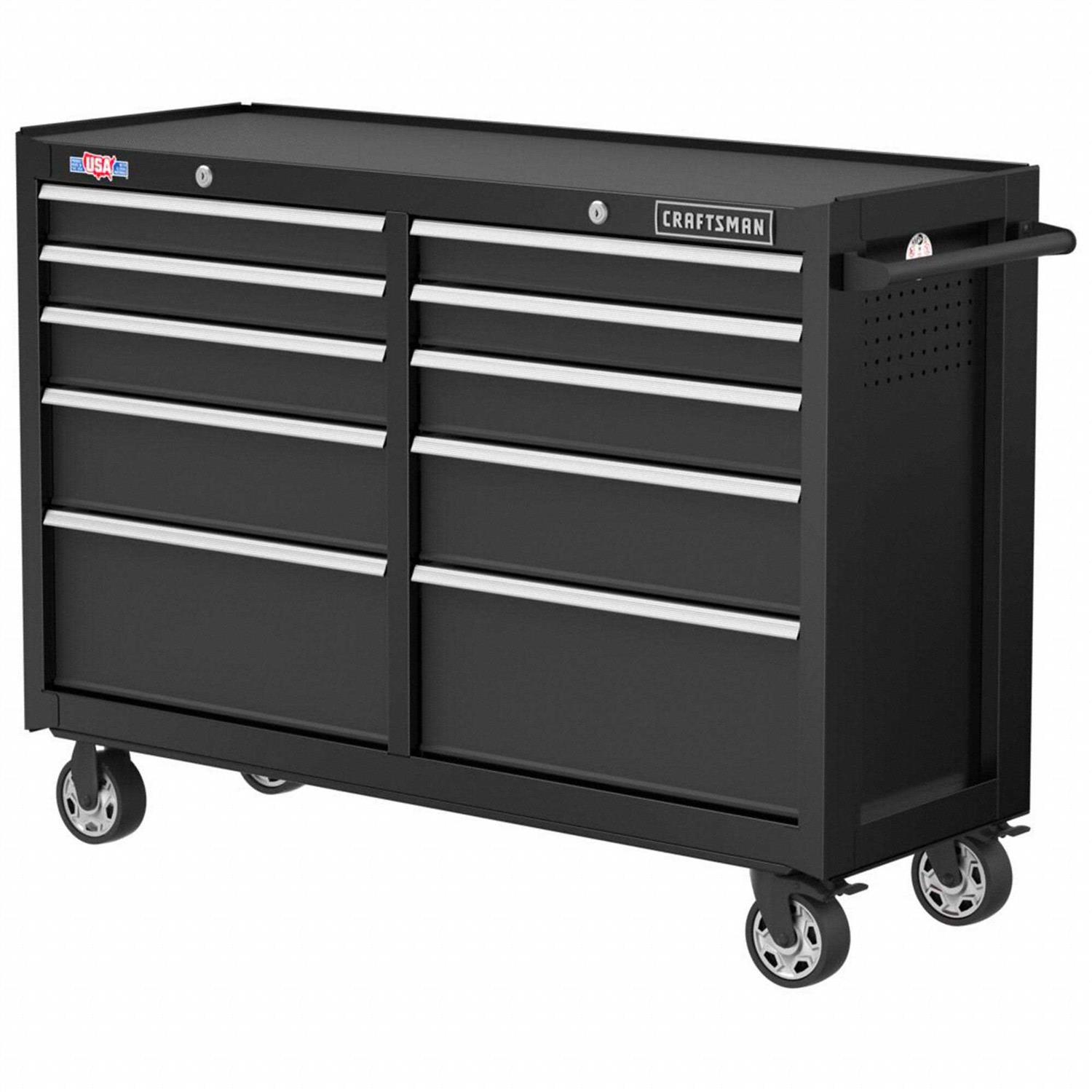 Craftsman 2000 Series 52-in W x 37.5-in H 10-Drawer Steel Rolling Tool Cabinet