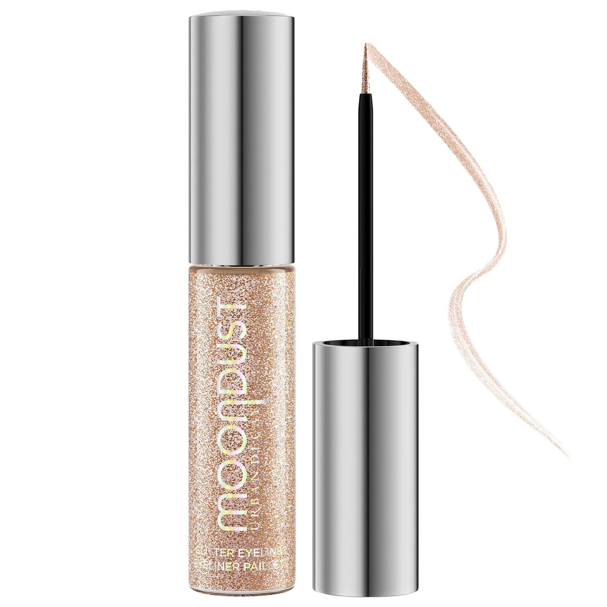 Urban Decay Moondust Liquid Glitter Eyeliner - Space Cowboy - peachy champagne shimmer with silver and multi-color glitter - 0.25 oz/7.5 mL