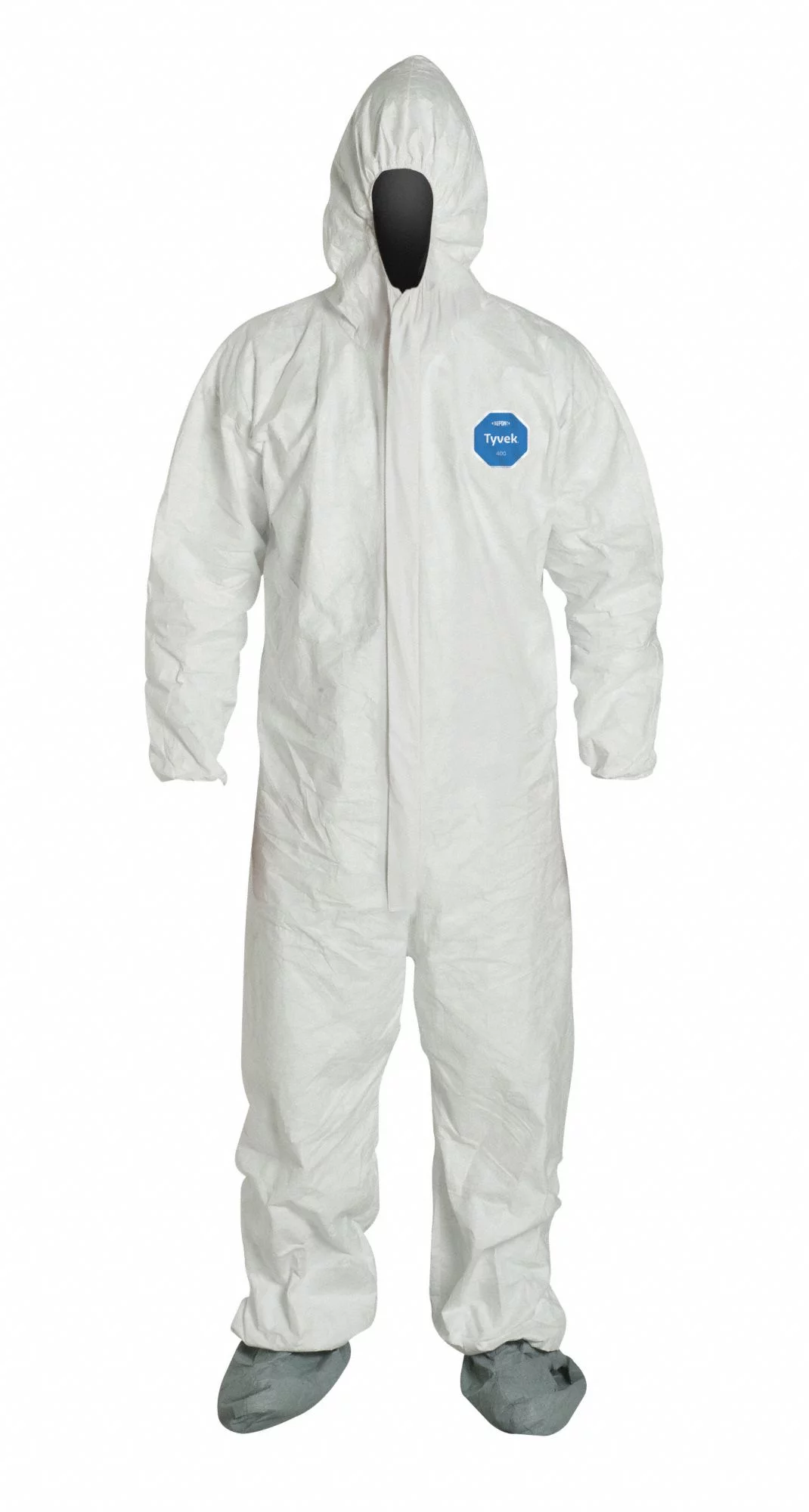 Dupont Hooded Coveralls,2XL,Wht,Tyvek 400,PK6  TY122SWH2X0006G1