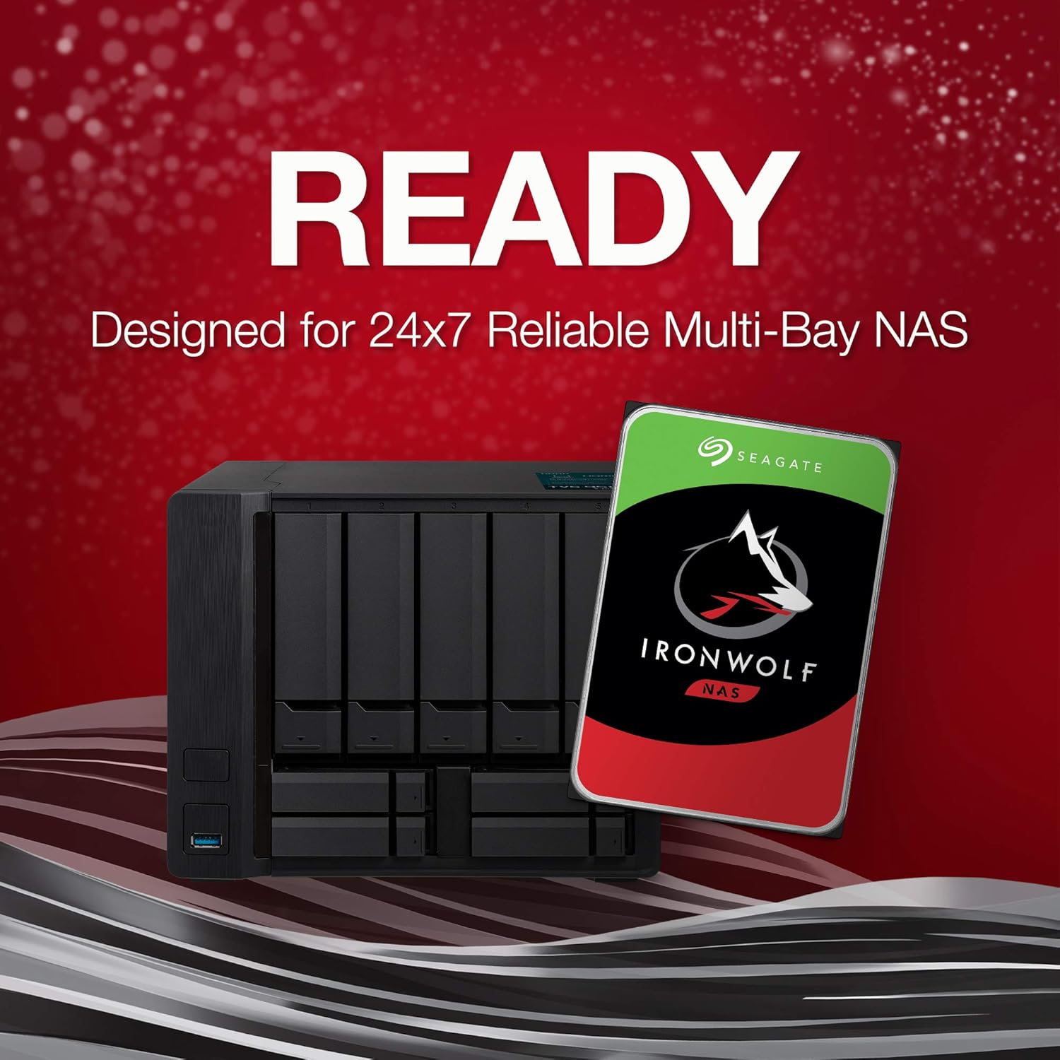 Seagate IronWolf 10TB NAS Internal Hard Drive HDD �C CMR 3.5 Inch SATA 6Gb/s 7200 RPM 256MB Cache for RAID Network Attached Storage (ST10000VNZ004)