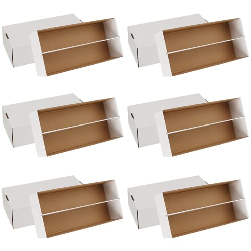 Trading Card Storage Box, 1600 Count Card Storage Boxes, Bulk Cards Storage Box Sports Cards Cases Graded Cardboard Boxes for Basketball Sports Collector (6 Set)