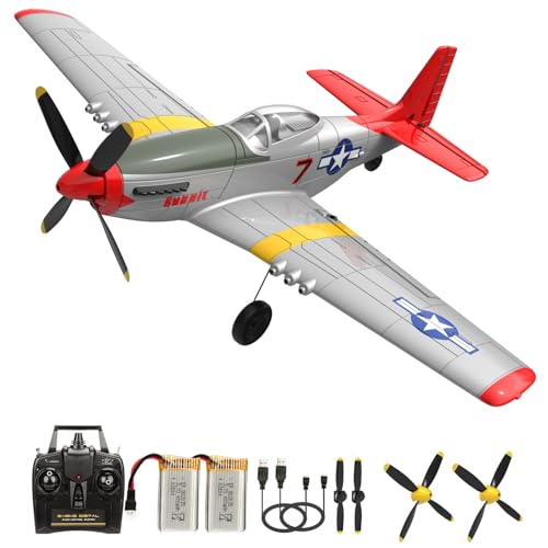 4CH RC Plane, P51D RC Airplane with 3 Modes High Speed Engine, Remote Control Airplane with Xpilot Stabilization System & Aerobatic, Remote Control Plane Gift for Kids & Adults