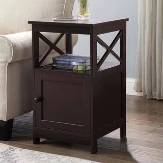 Copper Grove Kremenchuk End Table with Cabinet (Espresso), Brown