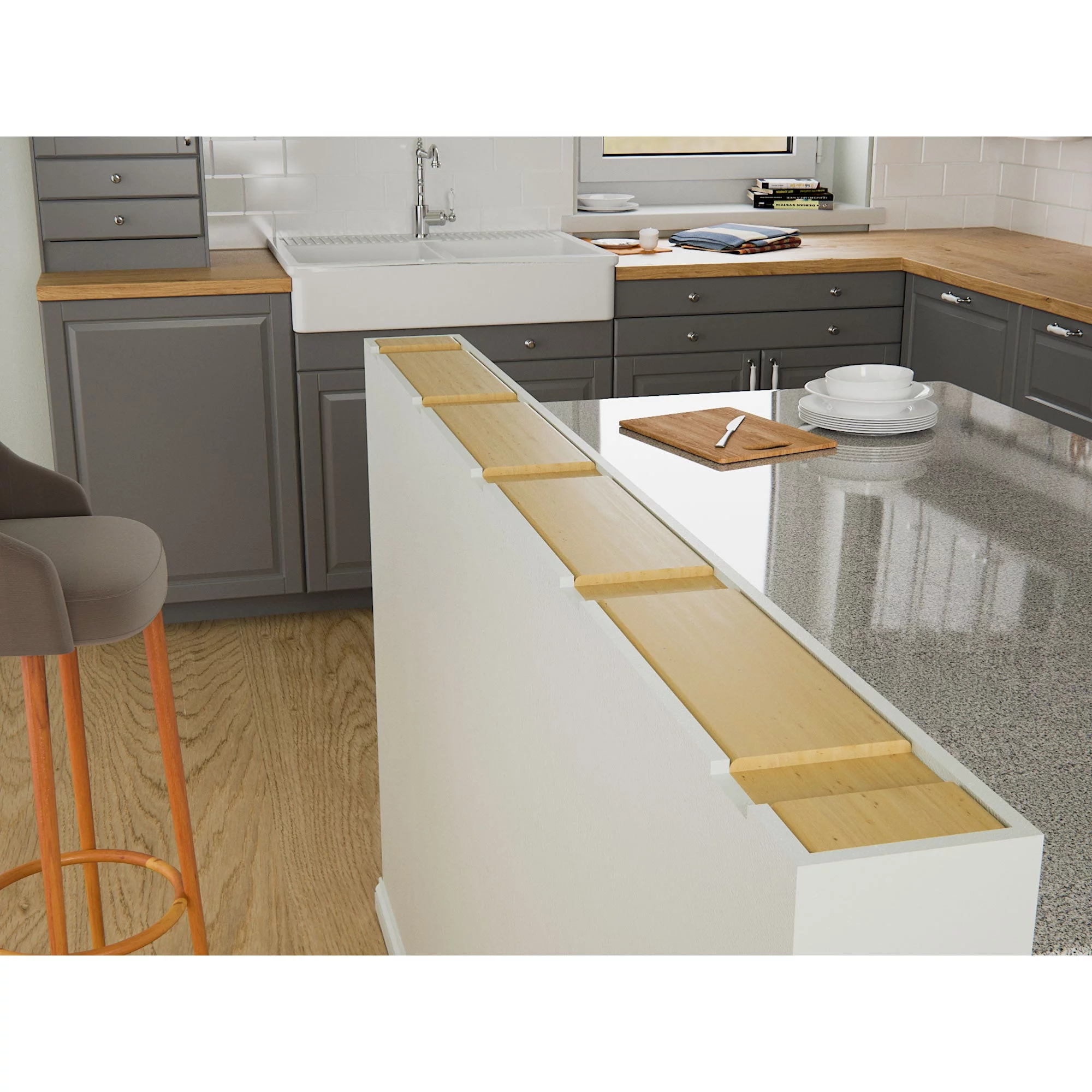 Hidden Granite Countertop Flat Bracket