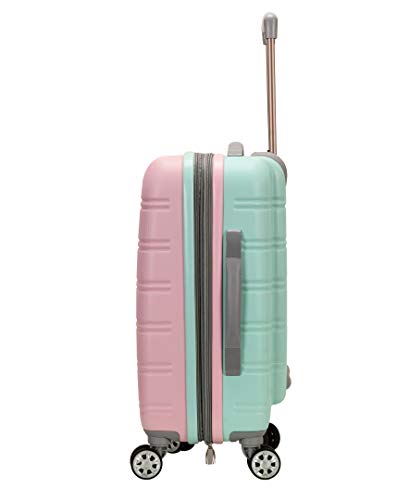 Rockland Melbourne Hardside Expandable Luggage with Spinner Wheels, 2TONENAVY, 2 Piece (20/28)