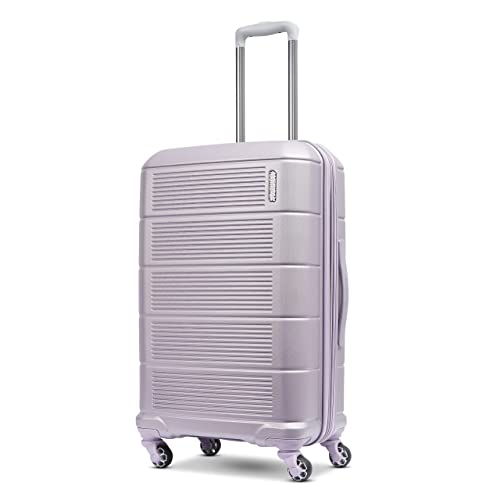 American Tourister Stratum 2.0 Expandable Hardside Luggage with Spinner Wheels, Purple Haze, Carry-on