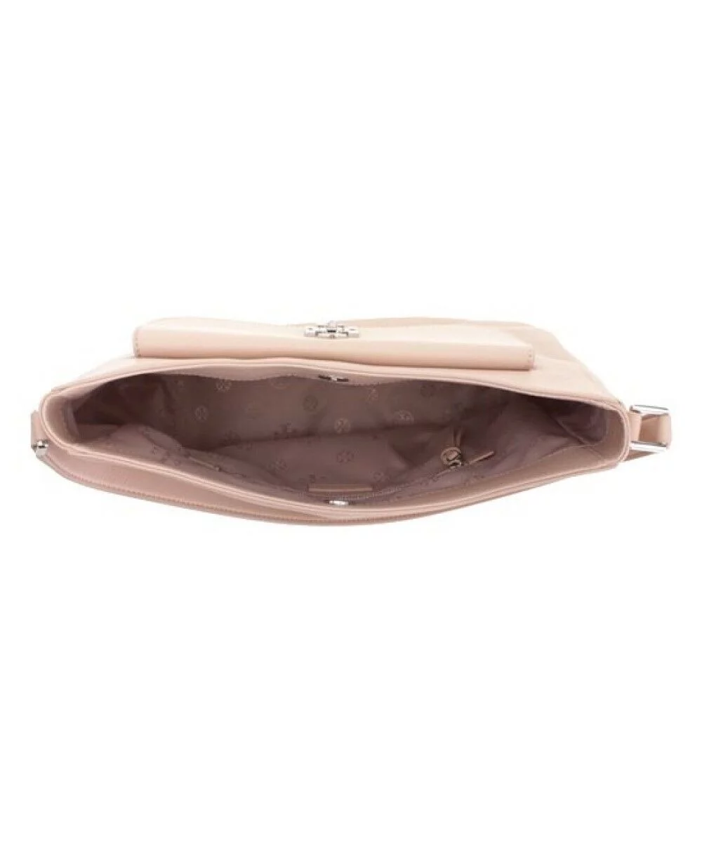 Tory Burch 31386 Mercer Light Oak Pink With Silver Hardware Leather Women's Slouchy Hobo Bag