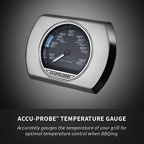 Napoleon PRO500RSIBPSS-3 Prestige PRO BBQ Propane Gas Grill, 500 sq.in. + Infrared Side and Rear Burners, Stainless Steel