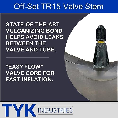 4.00-18, 4.00-19 Farm Tractor Tire Inner Tubes with Straight Metal TR6 Valve Stems by TYK Industries
