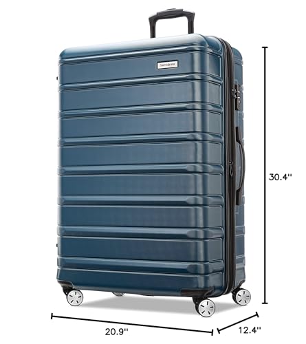 Samsonite Omni 2 Hardside Expandable Luggage with Spinner Wheels, 2-Piece Set (19/24), Lagoon Blue