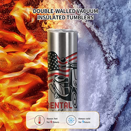 AGH 10 Pack 20oz Sublimation Tumblers Straight Skinny Tumblers, Stainless Steel Vacuum Insulated Tumblers with Lid and Straw, Double Wall Travel Coffee Tumblers, Keeping Chilled up to 12 Hours