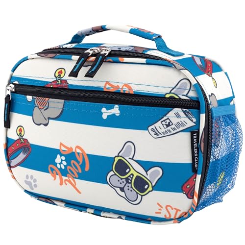 Travelers Club 5 Piece Kids' Luggage Set, Black Polkadot