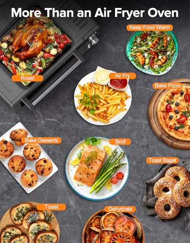 Nuwave Bravo Pro Smart 21QT Toaster Oven Air Fryer Combo, Convection Oven Countertop, 10 functions all in 1, with even & quick crisp technology, 50-450°F, 1800W, Stainless Steel